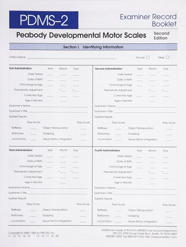 Peabody Motor Development Chart