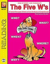 FIVE W’S / READING LEVEL 1 (BOOK)