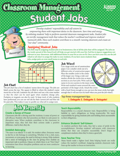 SMARTCARD / CLASSROOM MANAGEMENT | STUDENT JOBS