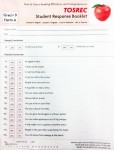 Student Response Booklets