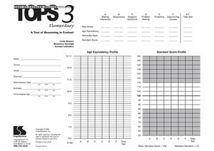 test of problem solving description