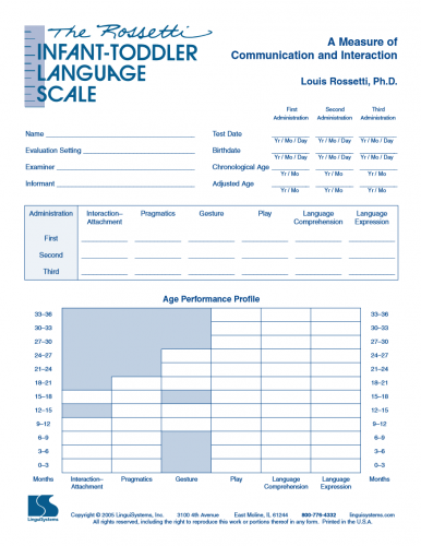 The Rossetti Infant Toddler Language Scale